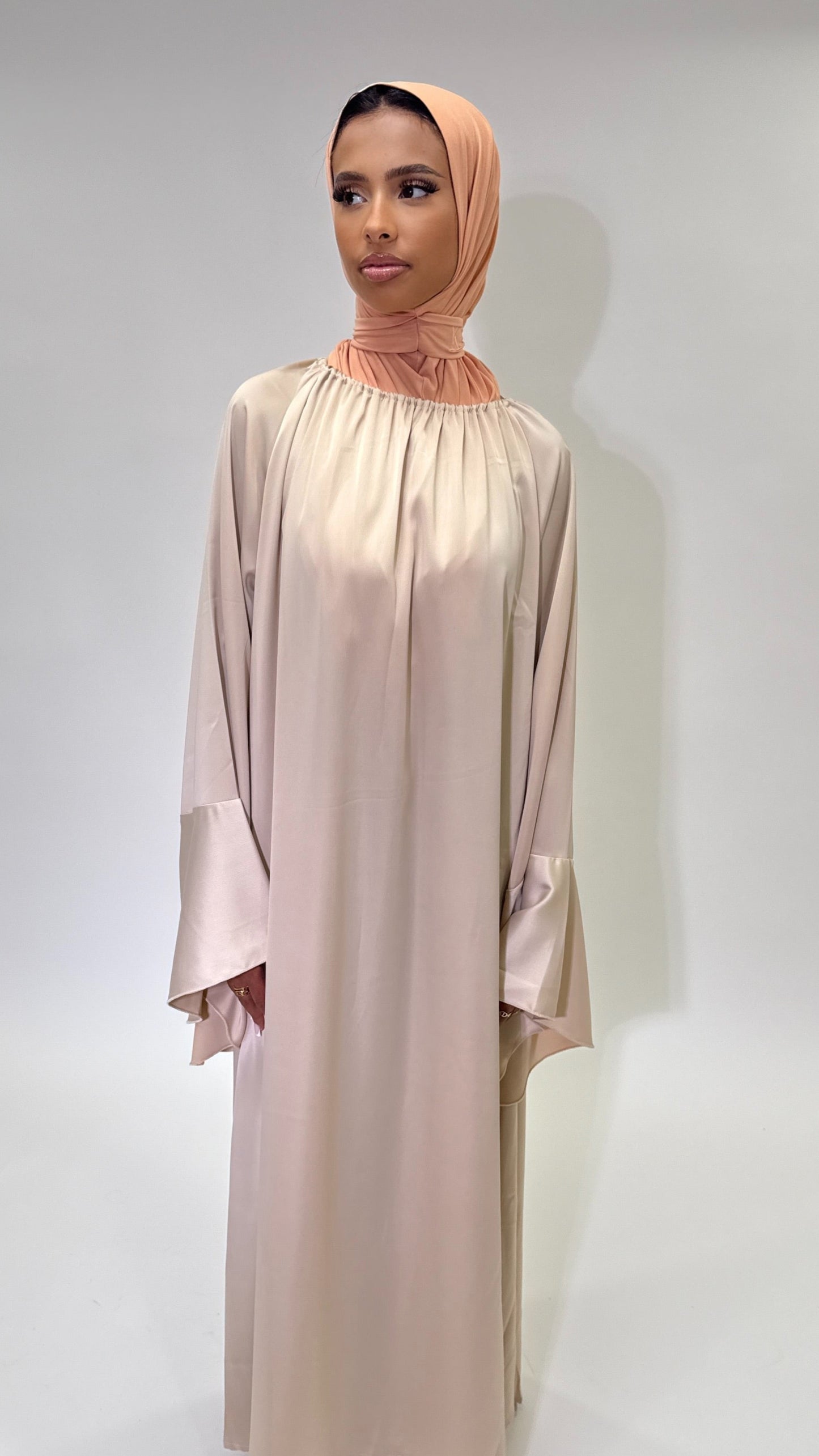 Drapé Dress - Beige