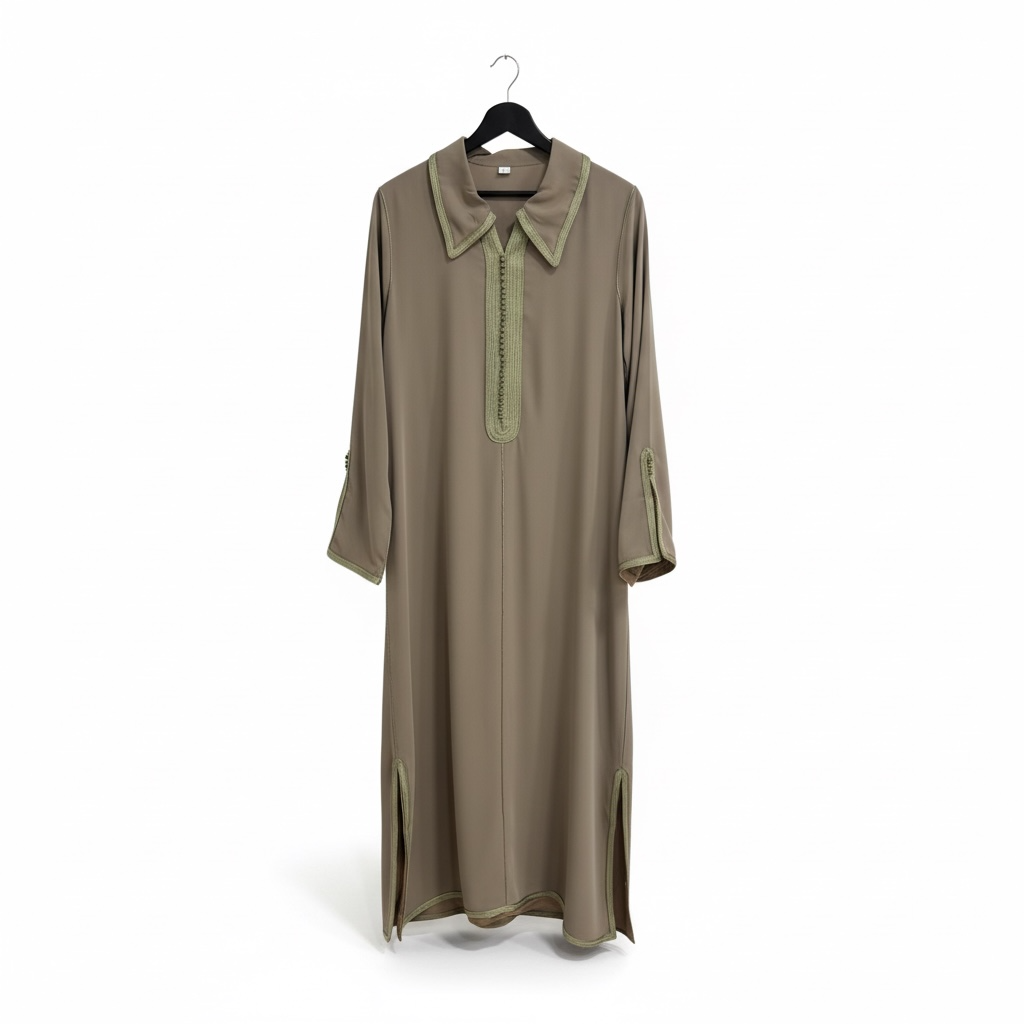 Kaftan Sahar Pistache doublure taupe