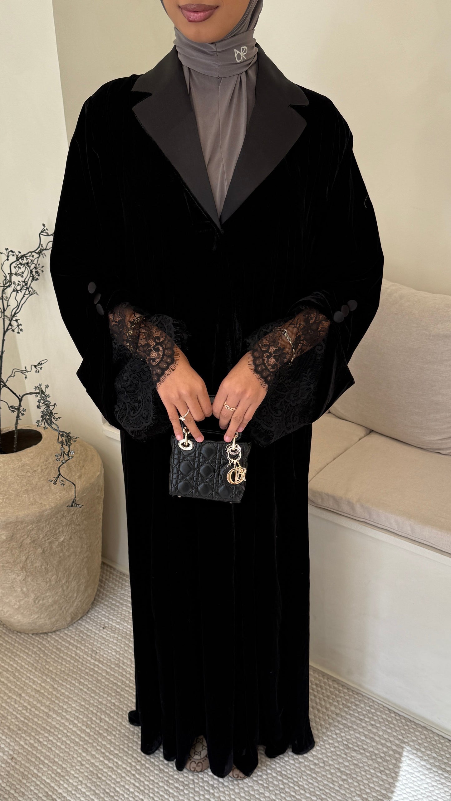 Velvet Abaya Black