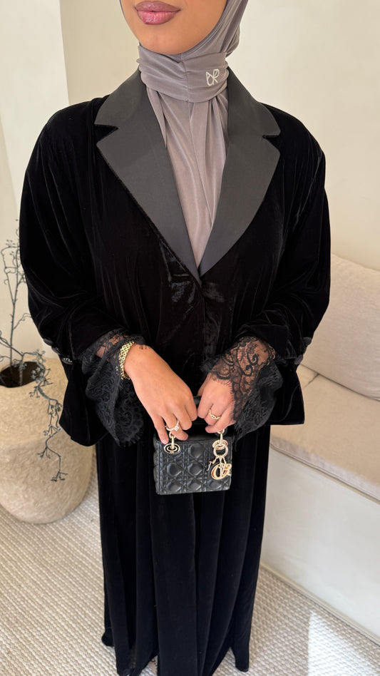 Velvet Abaya Black