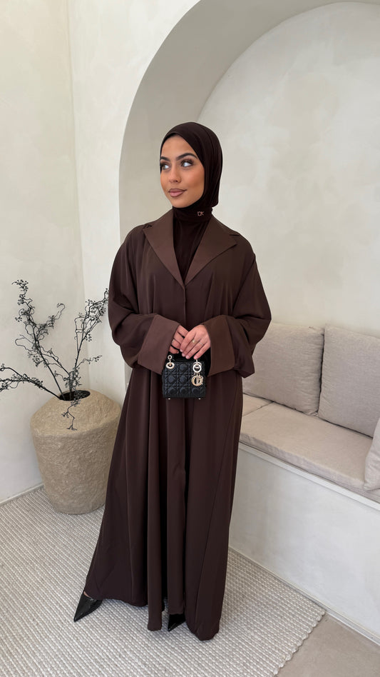 Abaya Asmae Dark Brown