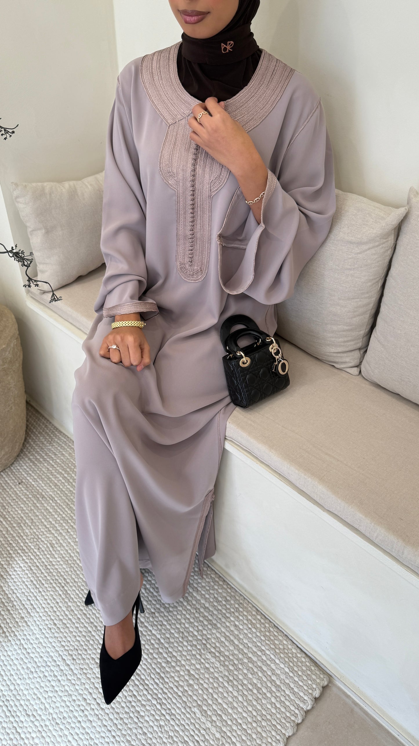 Kaftan Dress Neela Nude Beige