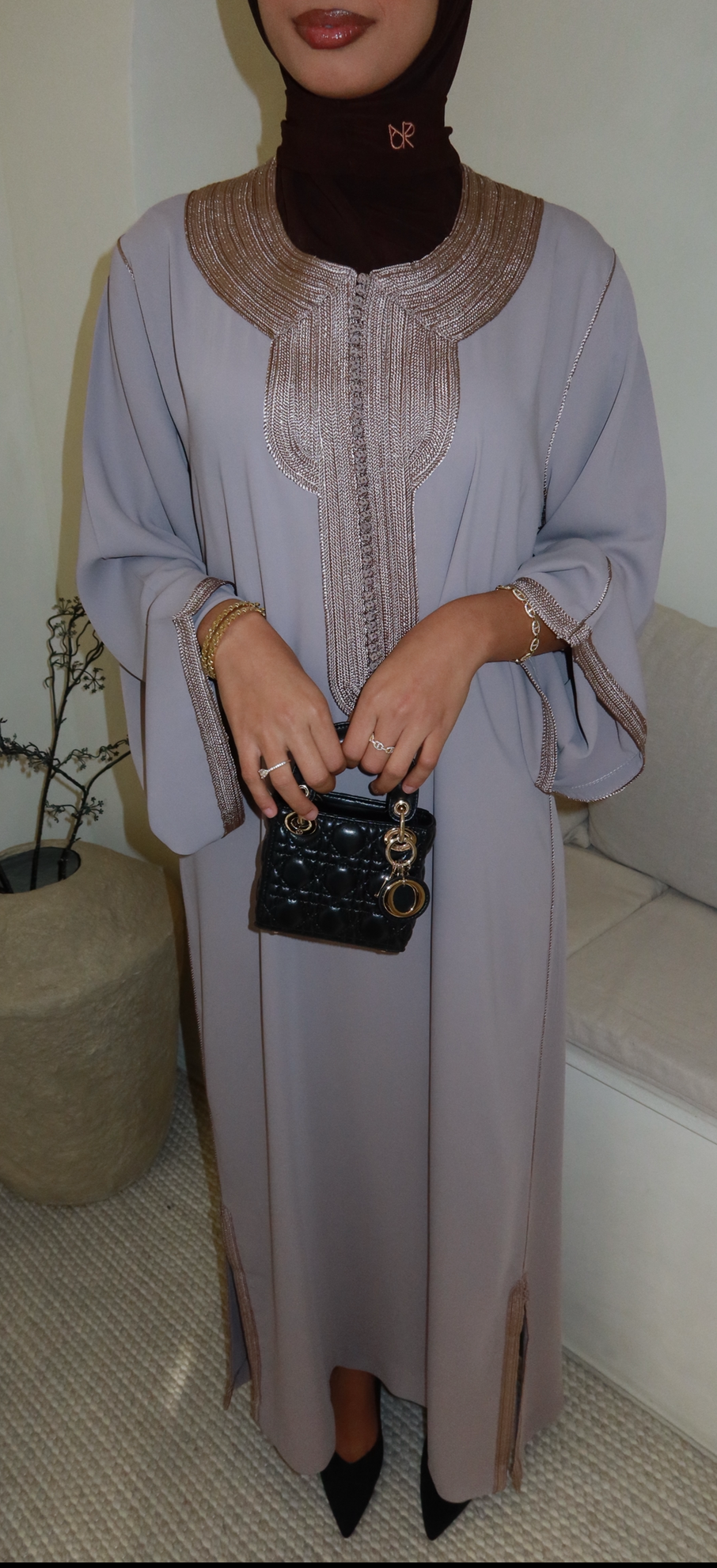 Kaftan Dress Neela Nude Beige