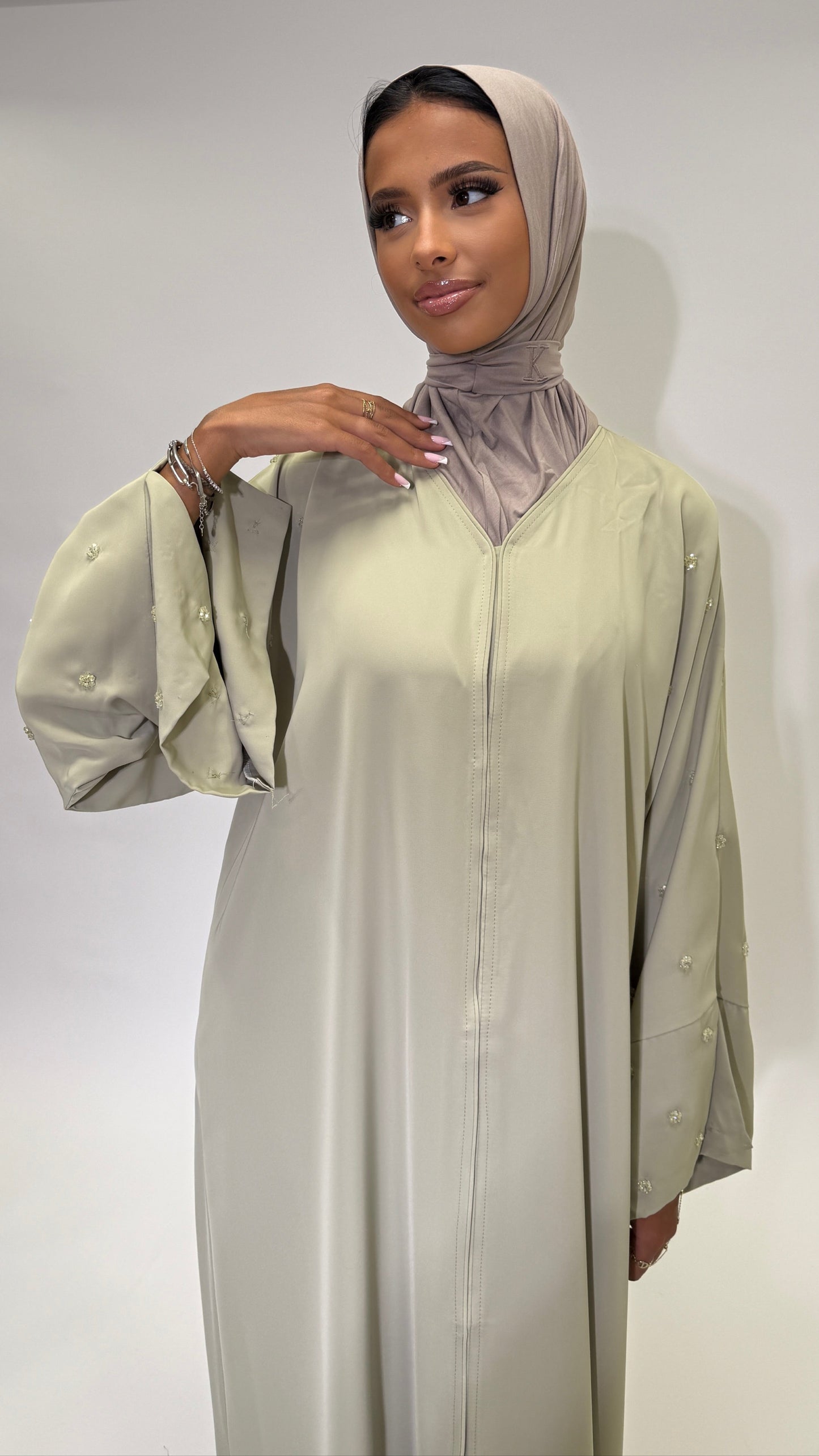 Abaya Noura - Vert sauge