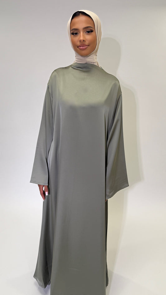 Robe Satin Premium - Vert kaki