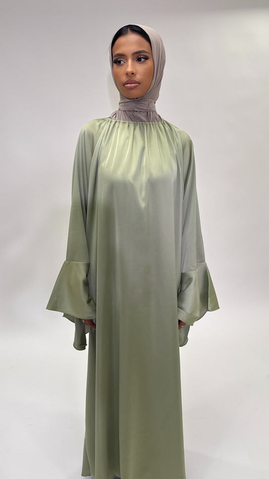 Drapé Dress - Vert sauge