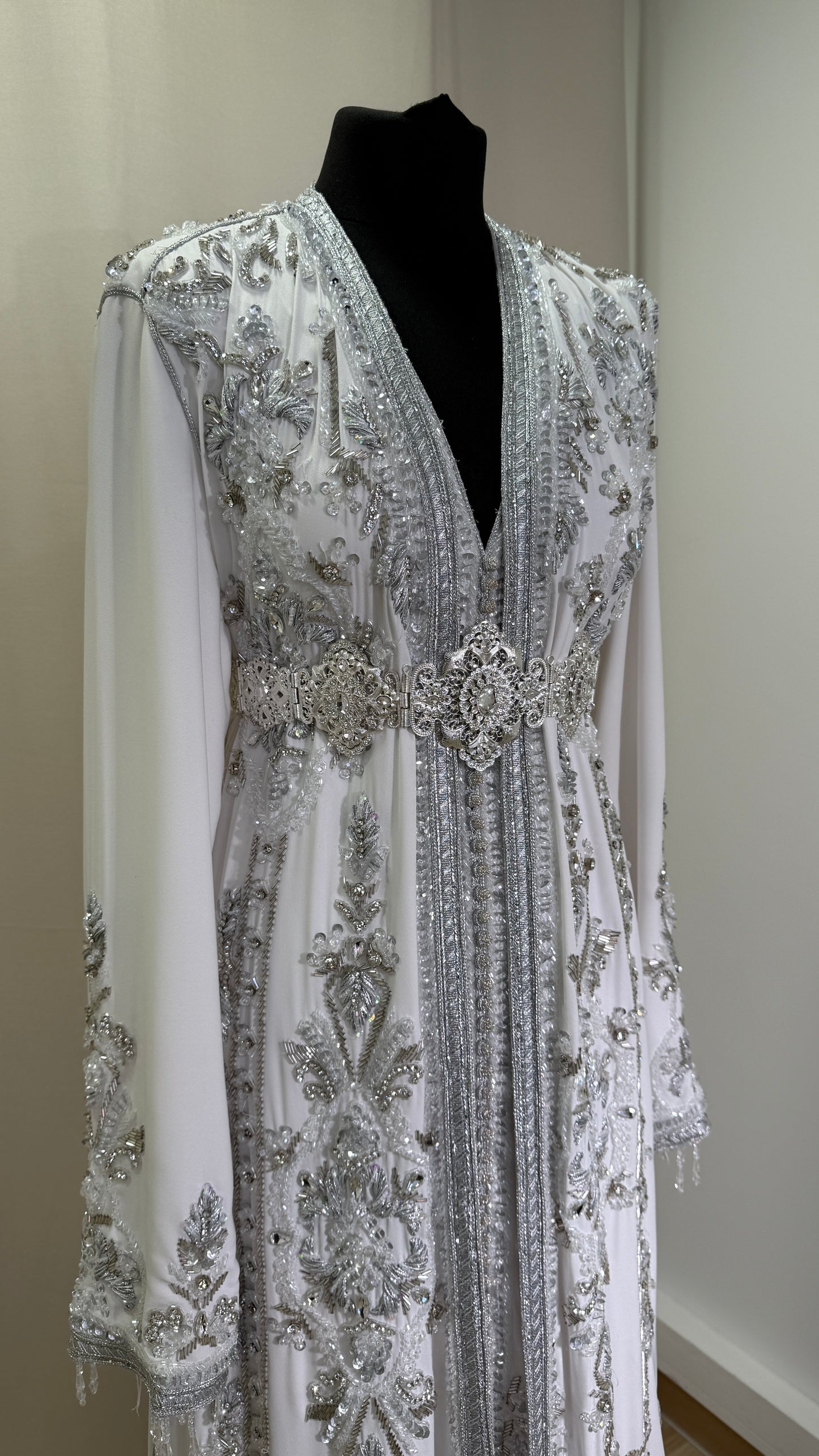 Takchita Blanche & Argent mariée