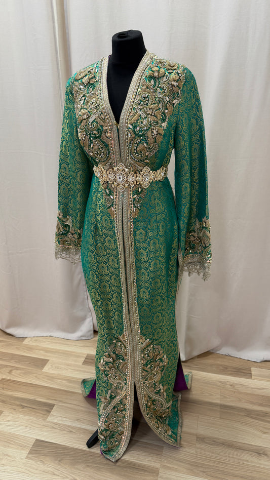 Caftan sirène vert