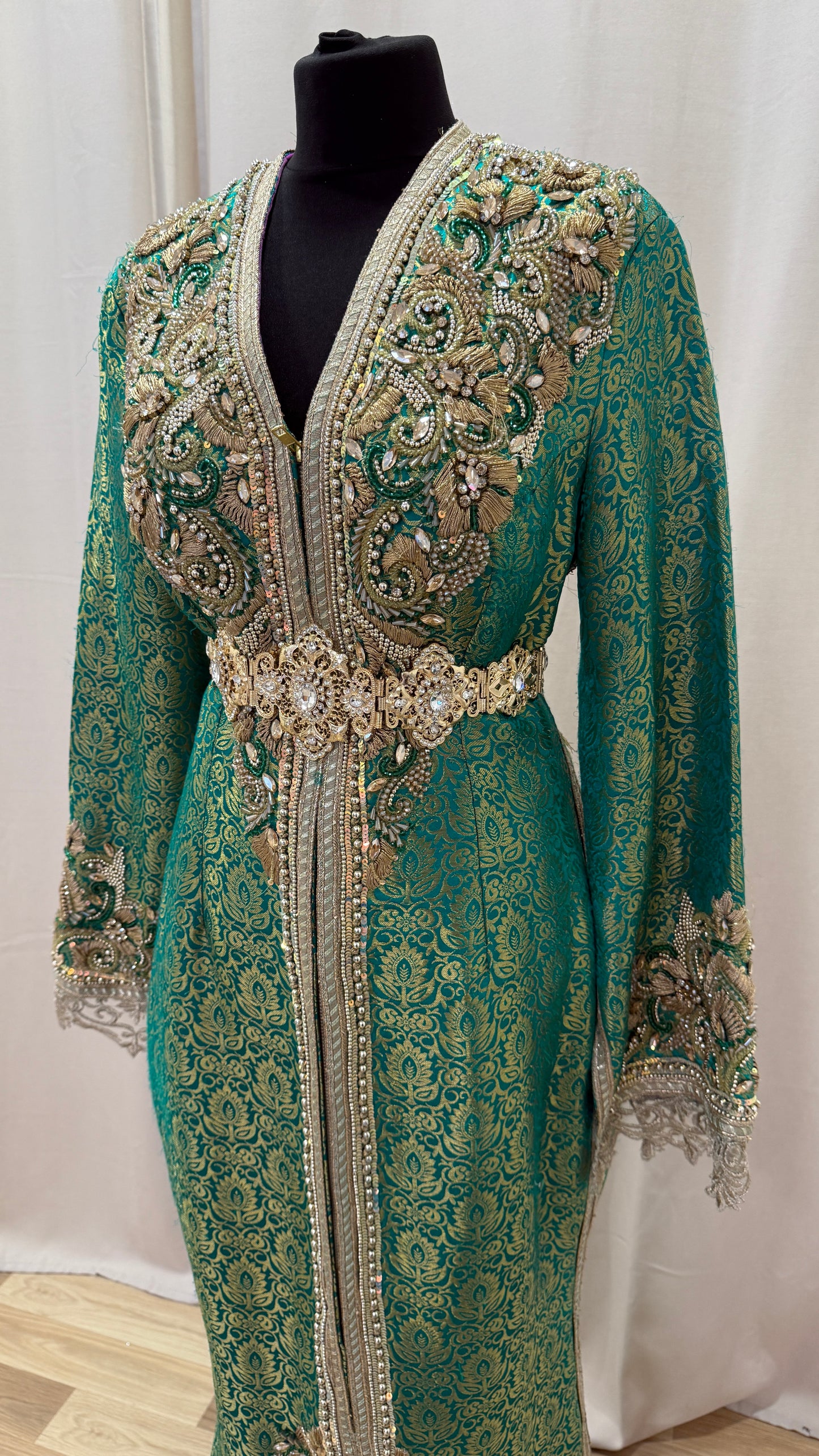 Caftan sirène vert