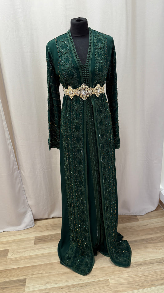 Takchita verte brodée